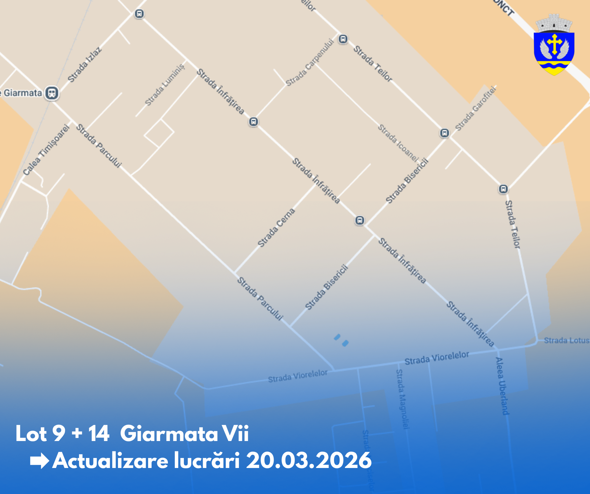 Actualizare lucrări – Loturile 9 și 14 din Giarmata Vii